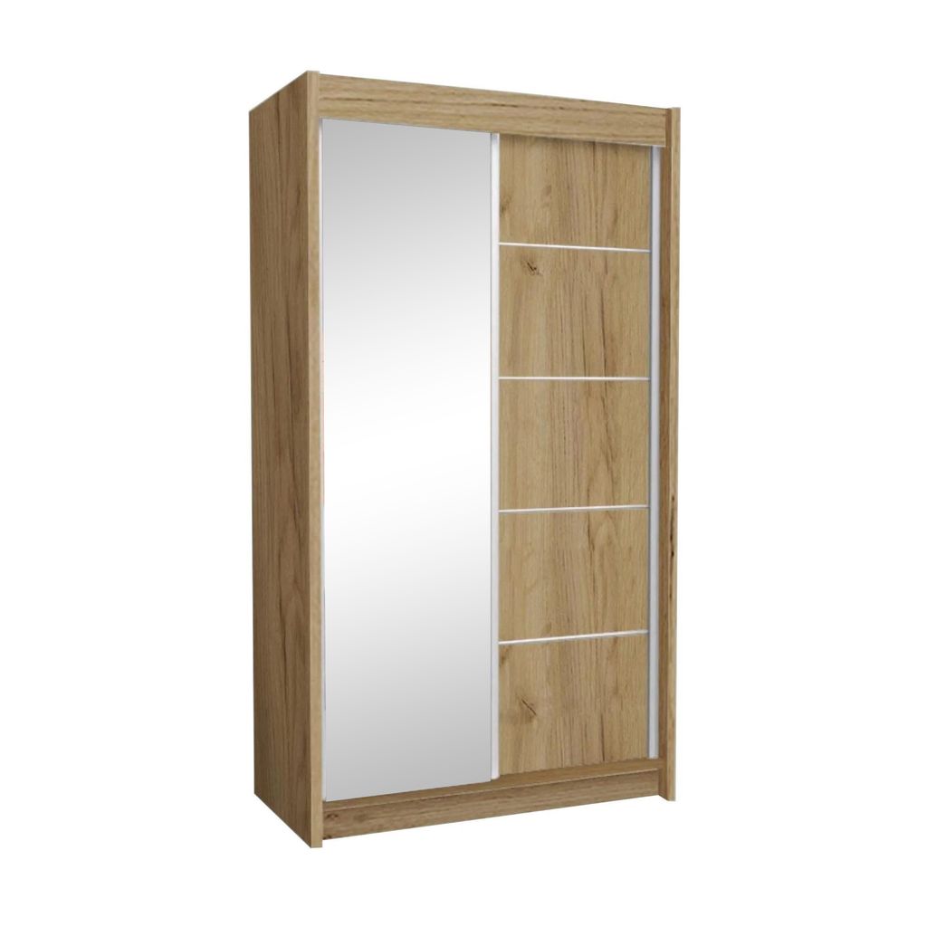 Schwebetürenschrank MARIKA 120 cm – Kleiderschrank mit Produktbild 