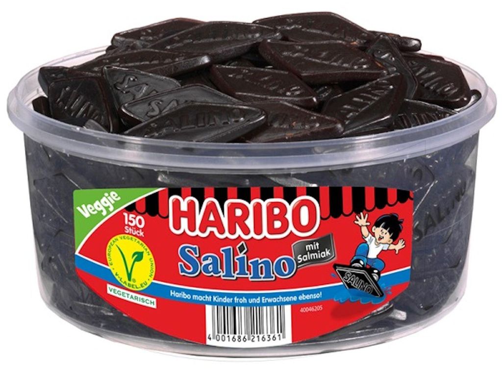 Haribo Salino alla liquirizia, 150 pezzi, barattolo da Immagine del prodotto 