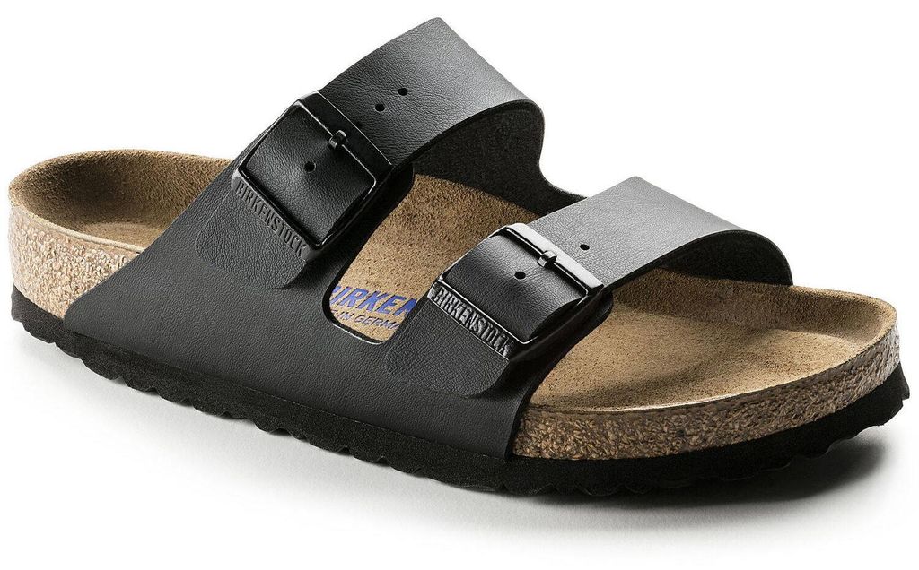 Birkenstock Arizona Herren-Pantoletten in Schwarz – schmale Produktbild 