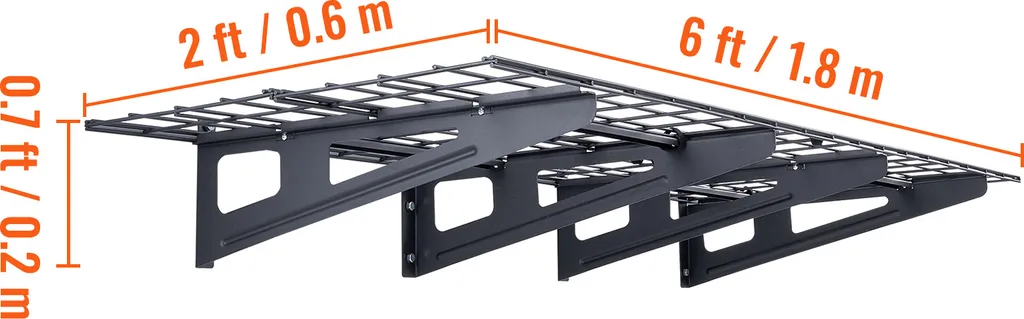 Étagère Garage Robuste 500 lbs en Acier avec Fixation Murale Intégrée - 8