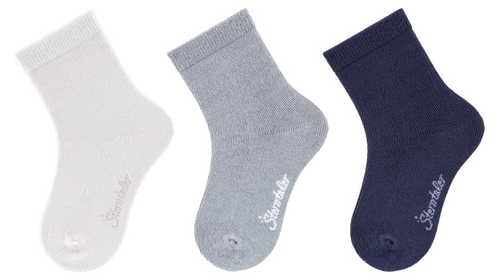 Sterntaler Socken 3er-Pack uni