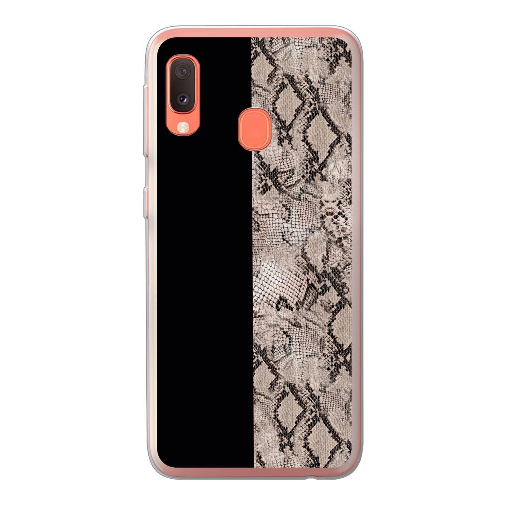 MuchoWow Handyhülle Schutzhülle Hülle für Samsung Galaxy A20e Schlangen - Design - Reptilien Silikon Softcase Handy Hülle - Abdeckung