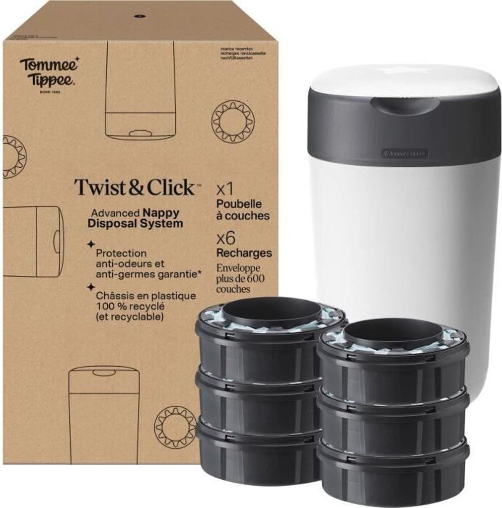 Tommee Tippee Twist and Click luieremmer, milieuvriendelijk Productafbeelding 