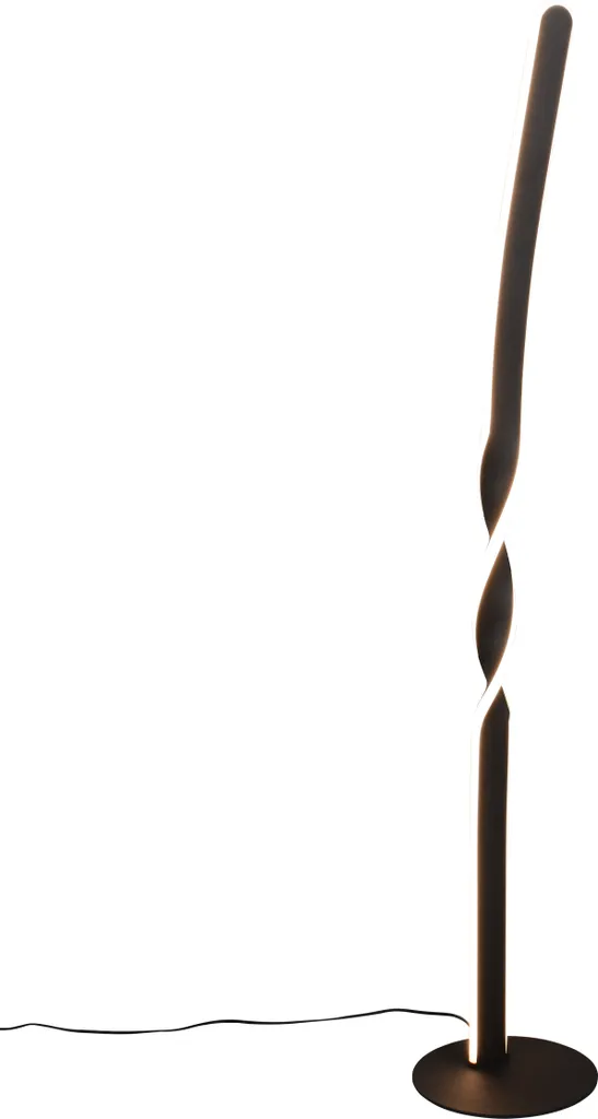 Luce Calda e Design Nero Opaco: Piantana LED da Terra 110cm Metallo