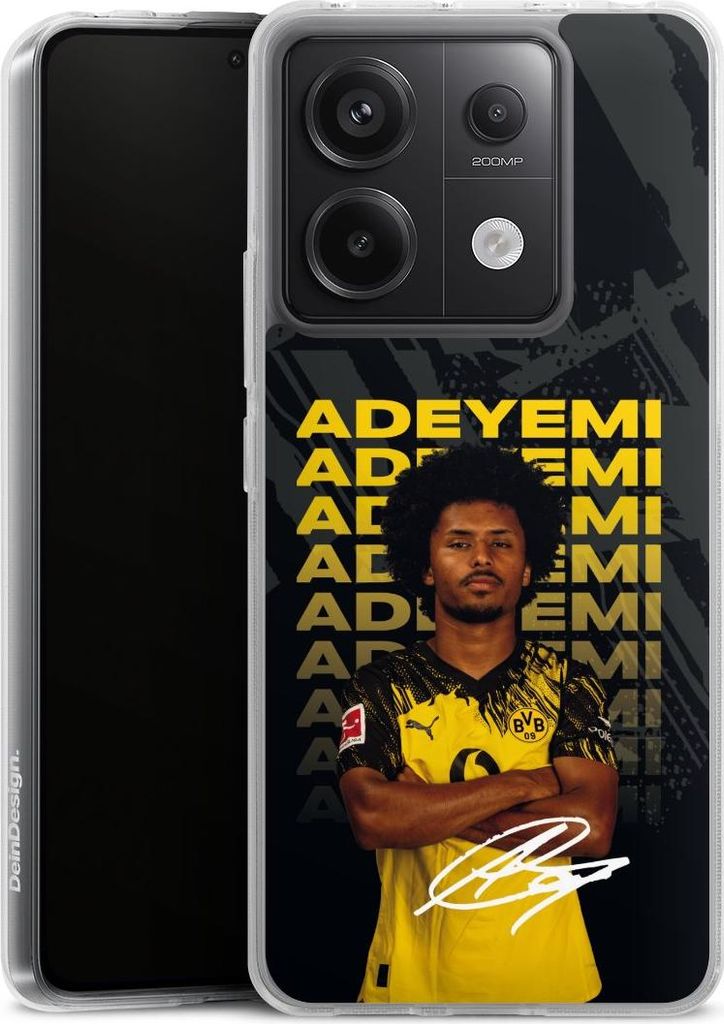 DeinDesign Handyhülle für Xiaomi Redmi Note 13 Pro 5G Silikon Hülle Case Smartphone Schutzhülle BVB Borussia Dortmund Karim Adeyemi
