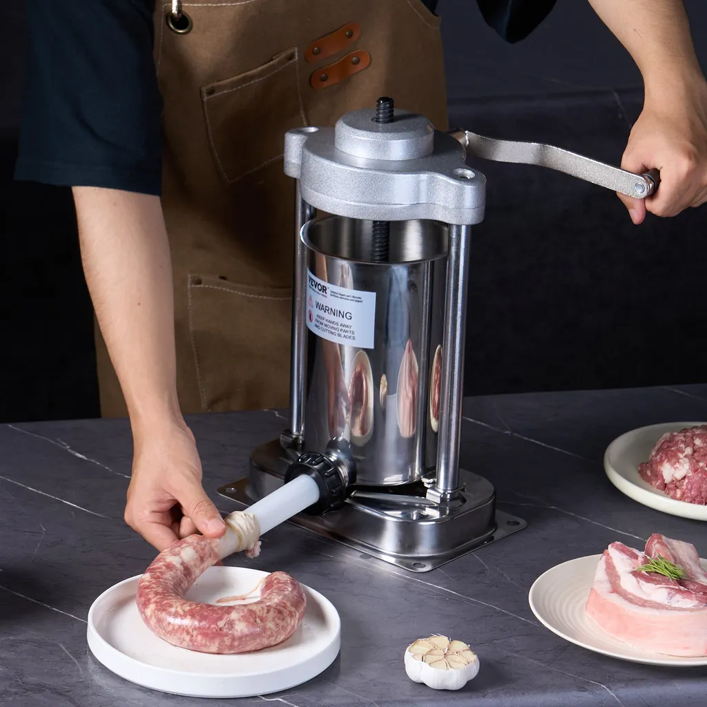 Macchina per Salsicce Manuale 2L Verticale | Inox 304 Professionale - 8