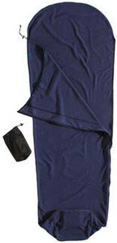 Cocoon MummyLiner Microfleece links Hüttenschlafsack (+8°C Wärmeleistung / Max. Körpergröße 190cm / Gewicht 0,83kg) twilight
