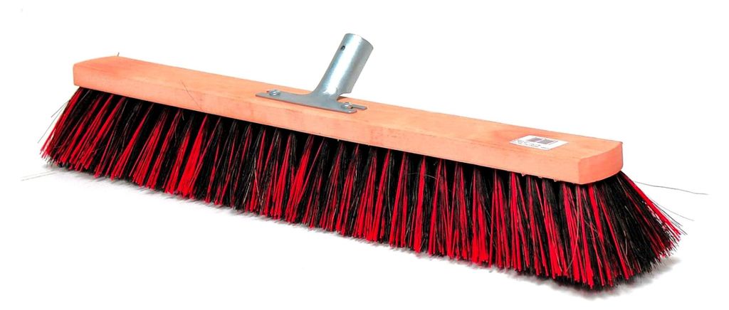 Saalbesen mit Stielhalter aus Arenga-Elaston, Schwarz, 60 cm