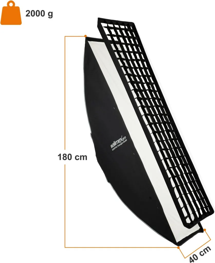 Walimex pro Softbox Essential Striplight 40x180 - Illuminazione Studio Pro - 3