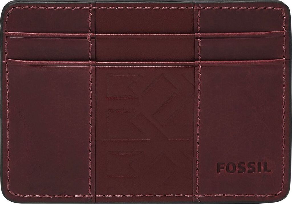 FOSSIL Kartenhalter Everett Card Case Eggplant rot