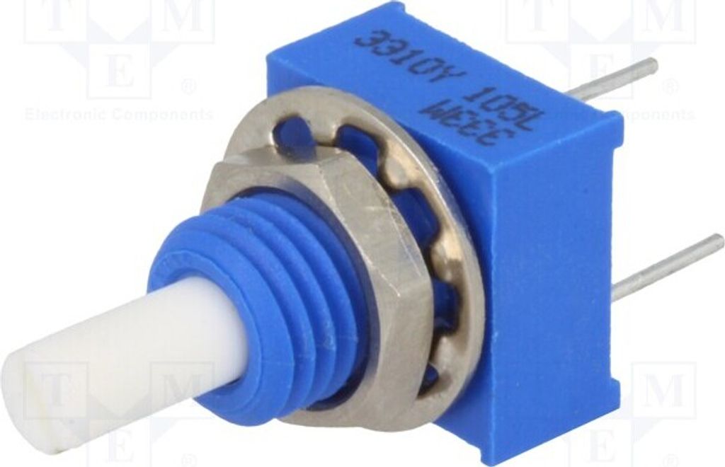 1x Potentiometer: 1-Drehung ar 20% 0,25W 1MΩ 3,18mm 3310Y-001-105L Potentiometer