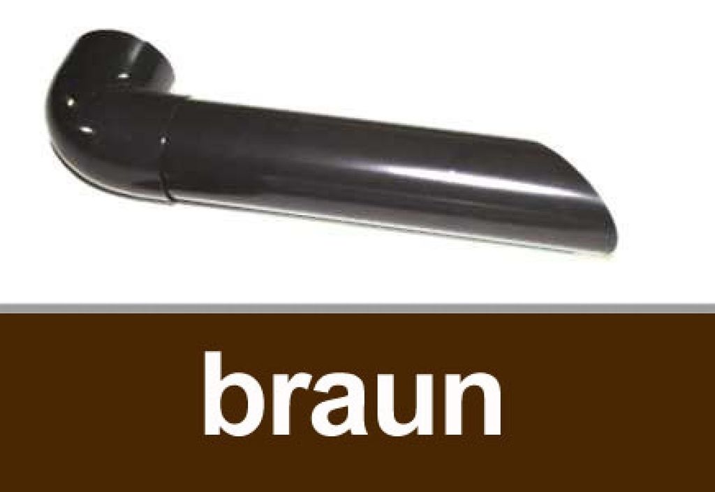 Wasserspeier für Montage an Fallrohr braun