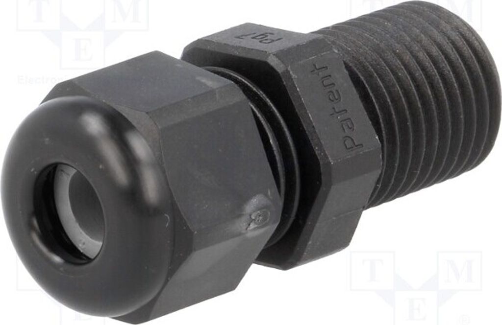 5x Kabelverschraubung IP68 mit verlängertem Gewinde PG7 schwarz 1.209.0701.61 n