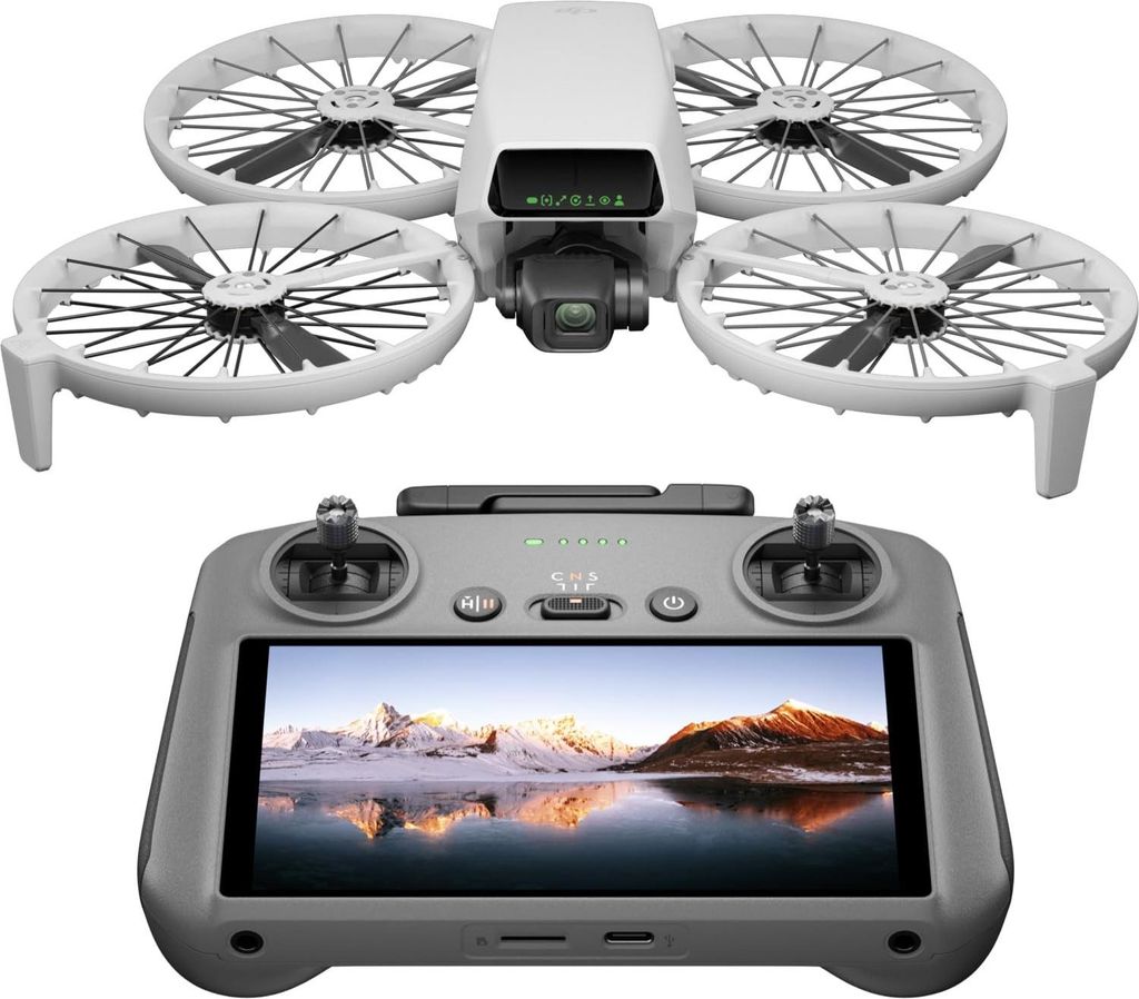 Jasnoszary dron DJI Flip z kamerą 4K i 3-osiowym Zdjęcie produktu 