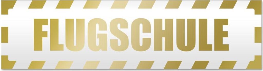 Flugschule gestreift Magnetschild Schild magnetisch