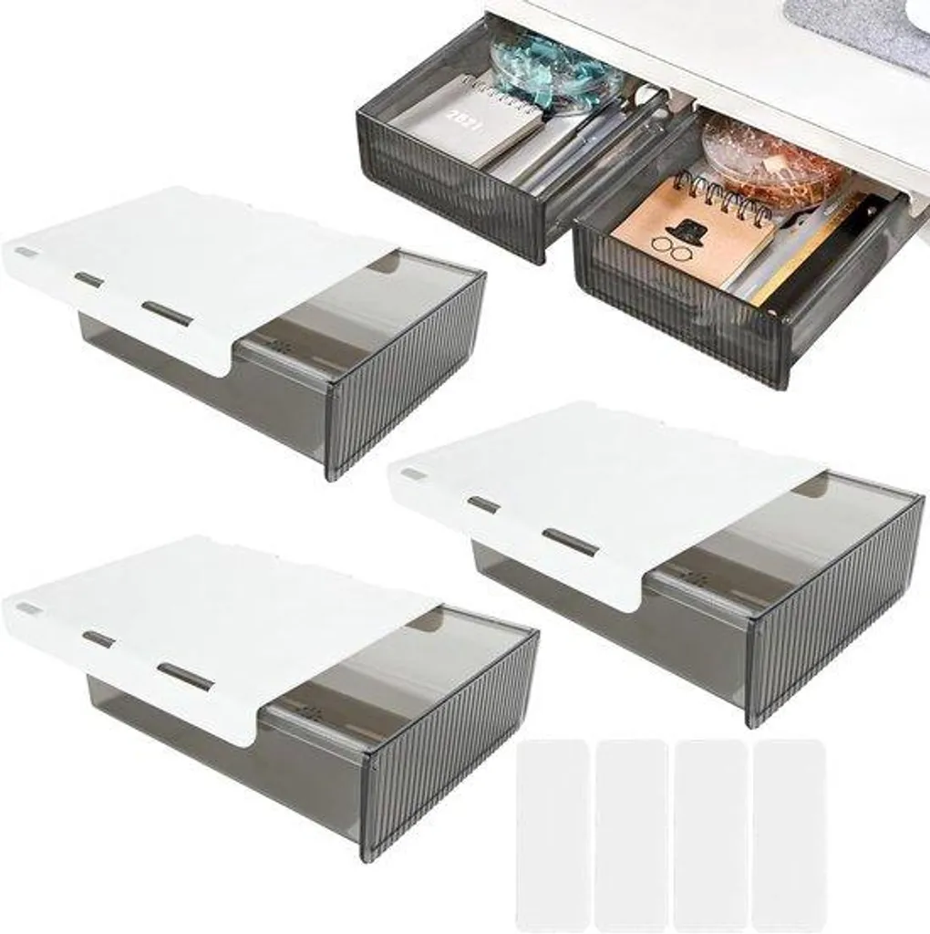 Rangement sous table pour fournitures - 3 tiroirs d'appoint invisibles