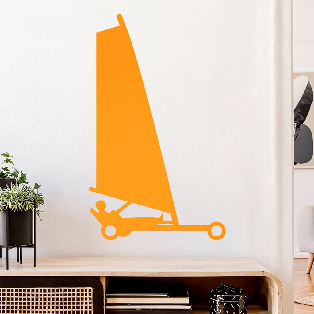 Strandsegeln Sport Figur Wandtattoo Wandaufkleber Wall Sticker - Dekoration, Küche, Wohnzimmer, Schlafzimmer, Badezimmer
