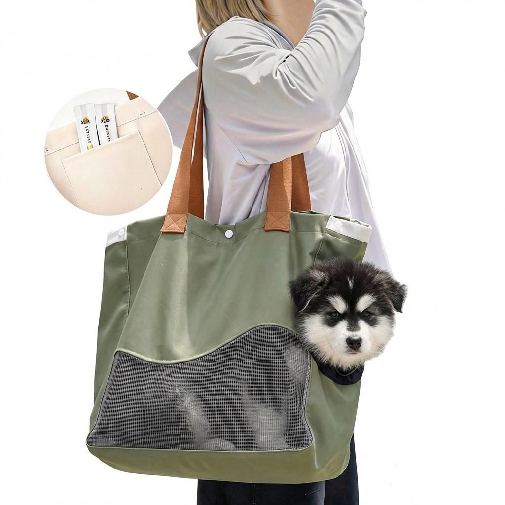 Atmungsaktive Hundetasche & Katzentasche, verstellbare Produktbild 