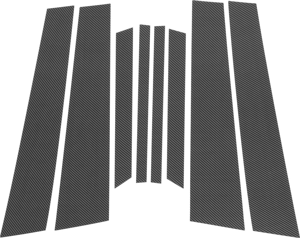Türpfosten Fensterschutzfolie Anti-Kratz-Aufkleber Türpfosten Außenverkleidung für BMW X6 2002-2013 Carbonfaser-Muster Schwarz 8 Stück
