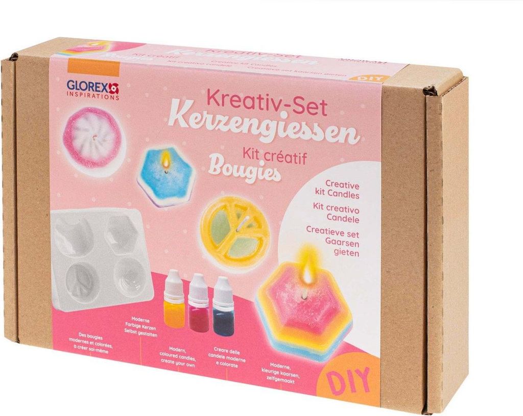 Glorex Kreativ-Set Kerzengießen mit 4 Motiven & Farben + Produktbild 