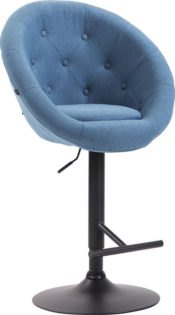 Barhocker HLO-CP88 V2 Stoff schwarz blau