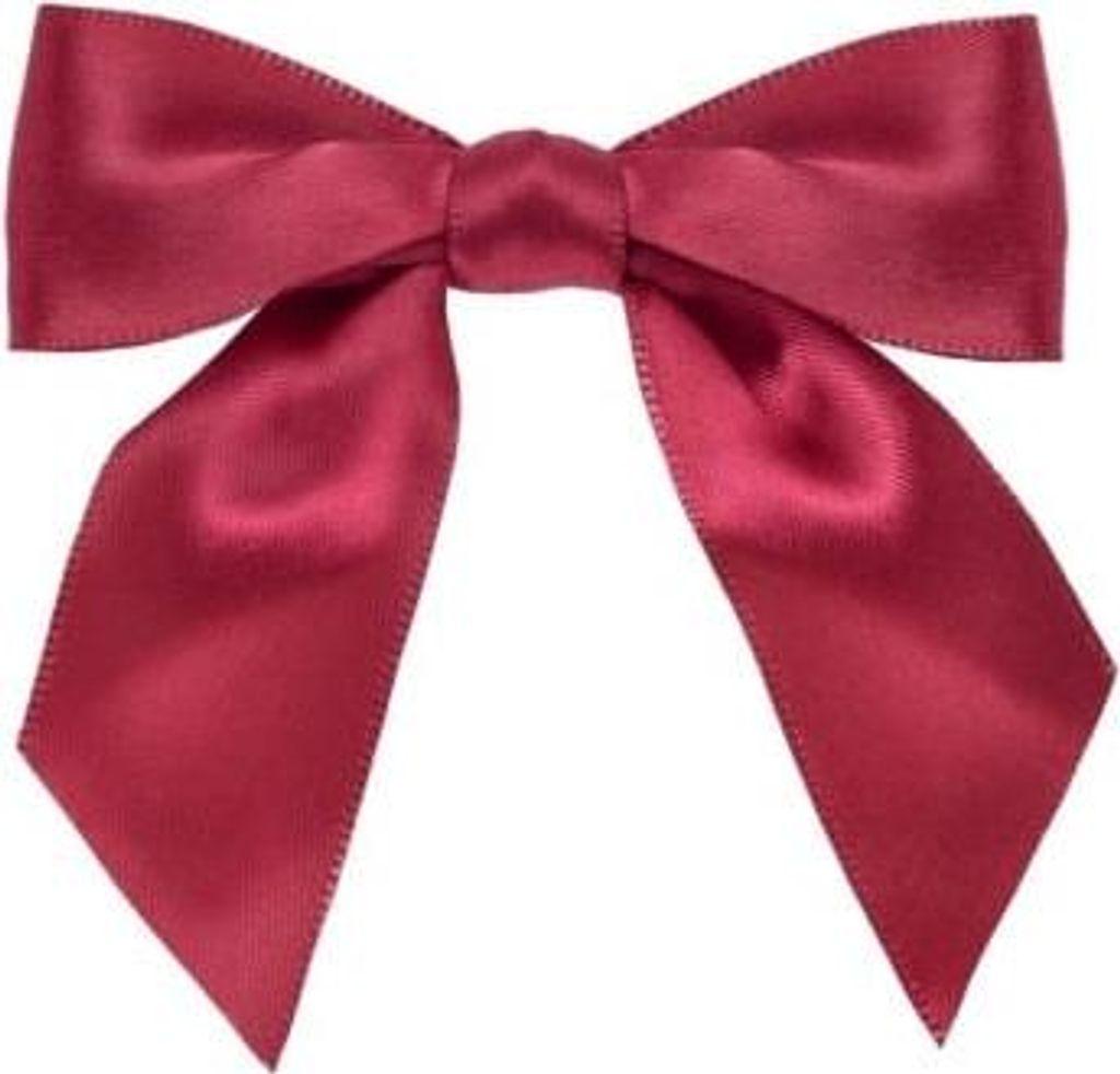 Satin-Schleife 25 mm – Bordeauxrot – 10 Stück