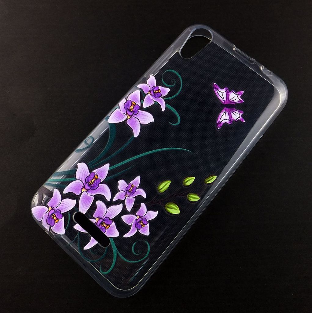 Handy Hülle für Wiko Lenny 4 Lotusblume Smartphone Cover Bumper Schale Etuis