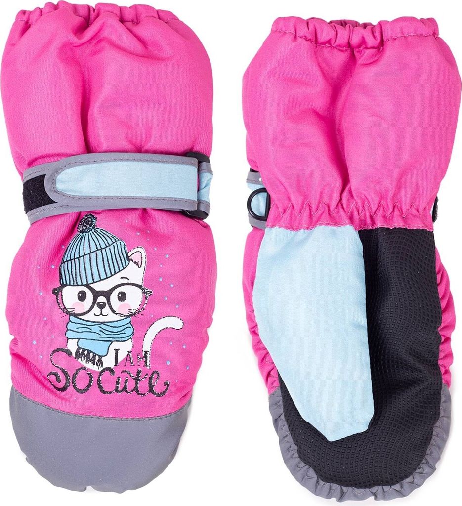 Ein-Finger-Skihandschuhe für Mädchen mit Kätzchen 14 YOCLUB