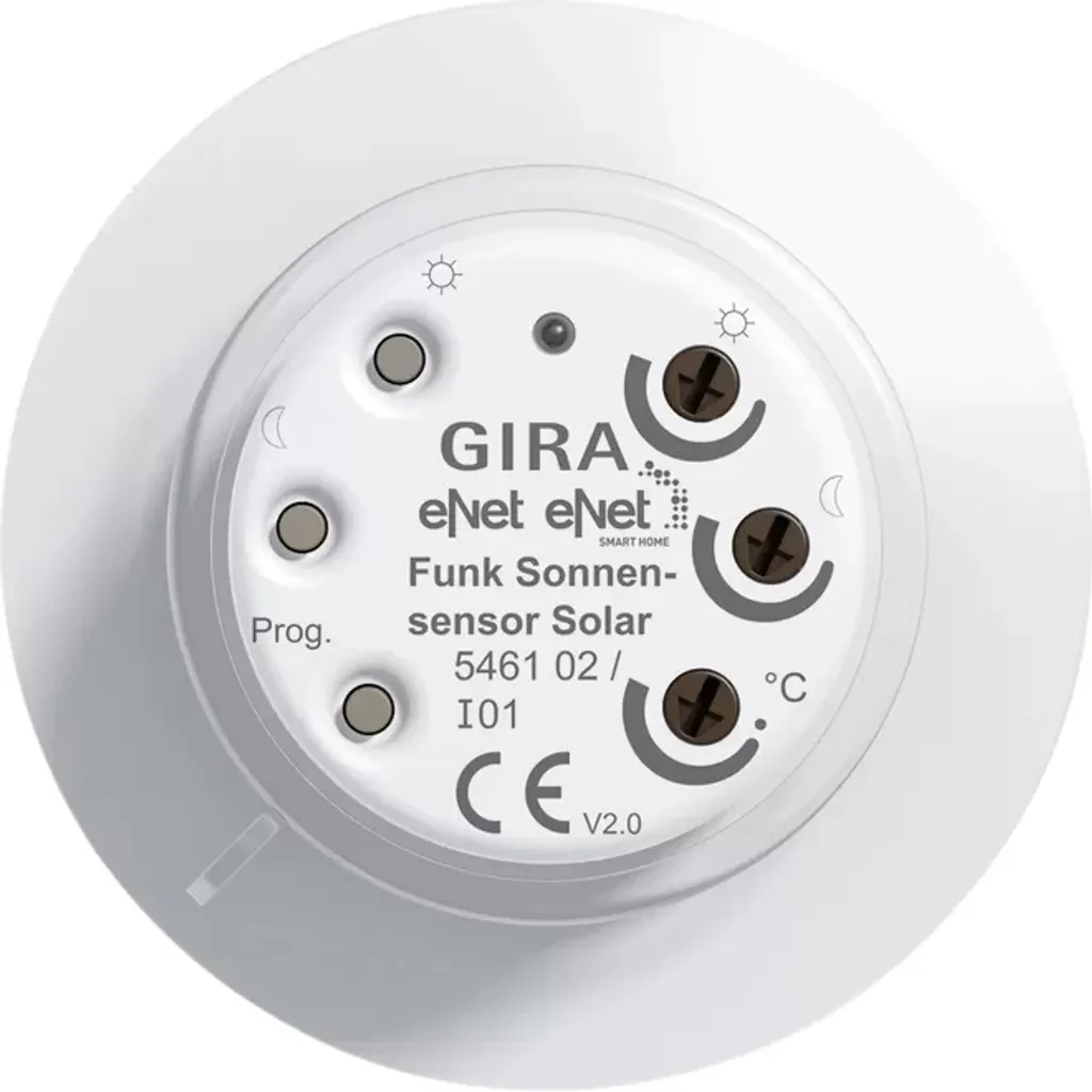 Capteur de luminosité sans fil eNet Gira pour volet et store connecté