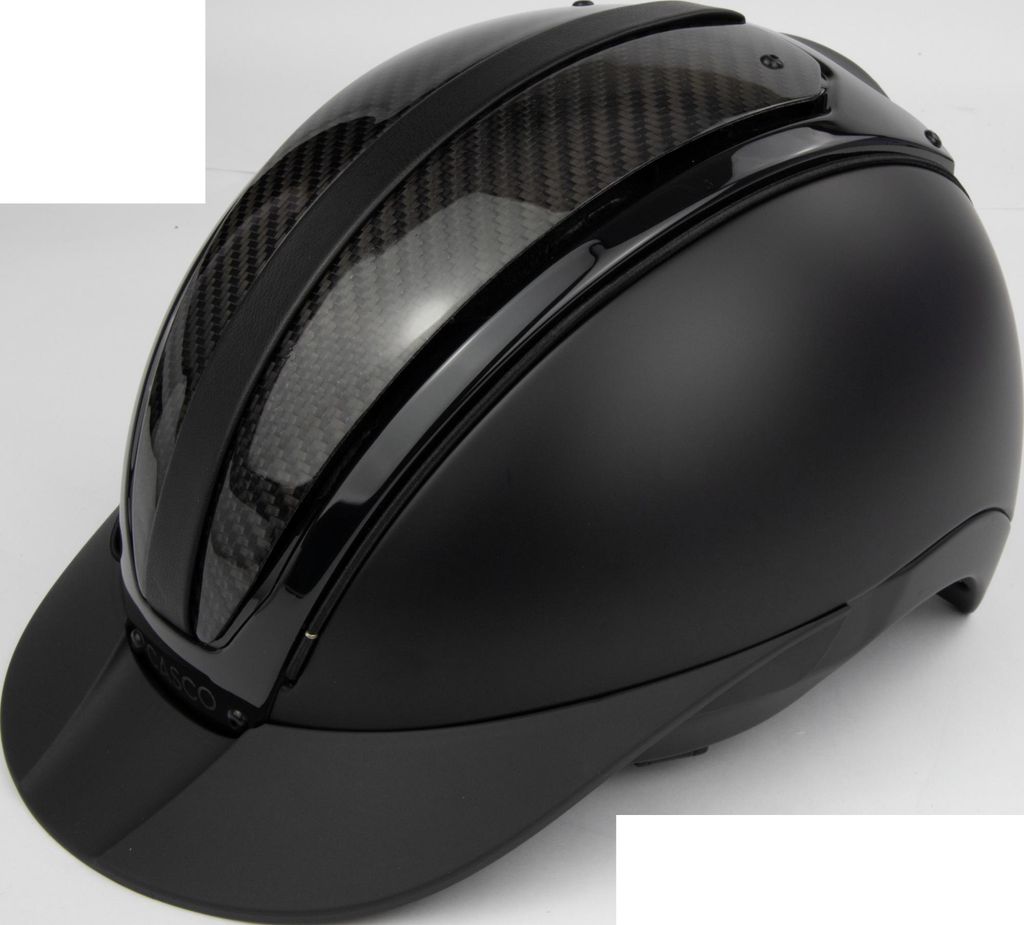 CASCO Duell One Precision Carbon Black Reithelm, Farbe:schwarz carbon, Größe:55-57 cm