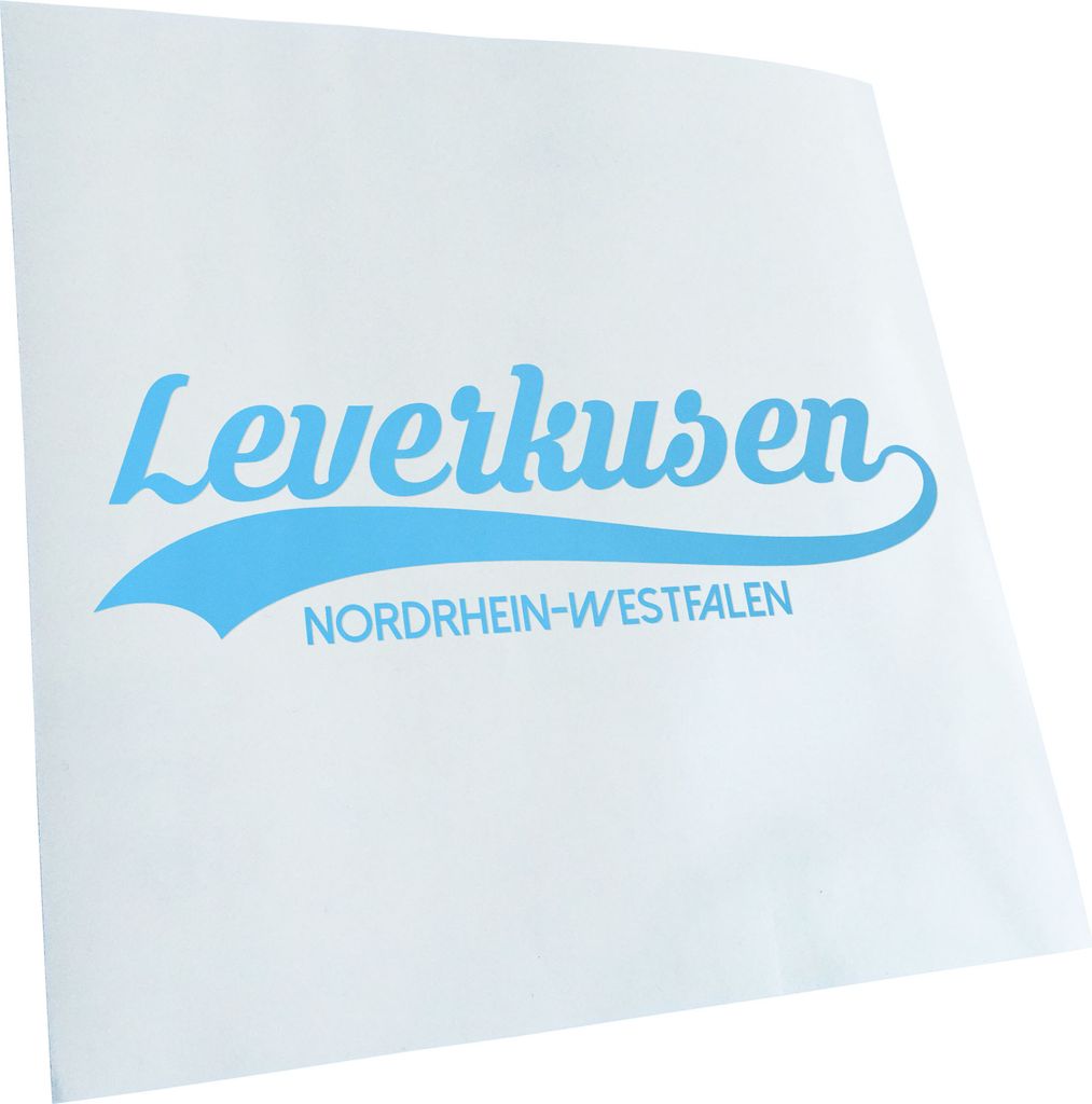 Kiwistar - Autoaufkleber - Leverkusen Nordrhein-Westfalen - Türkis - 20x6cm - Aufkleber für Auto, Laptop, Fahrrad, LKW, Motorrad mehrfarbig JDM D...