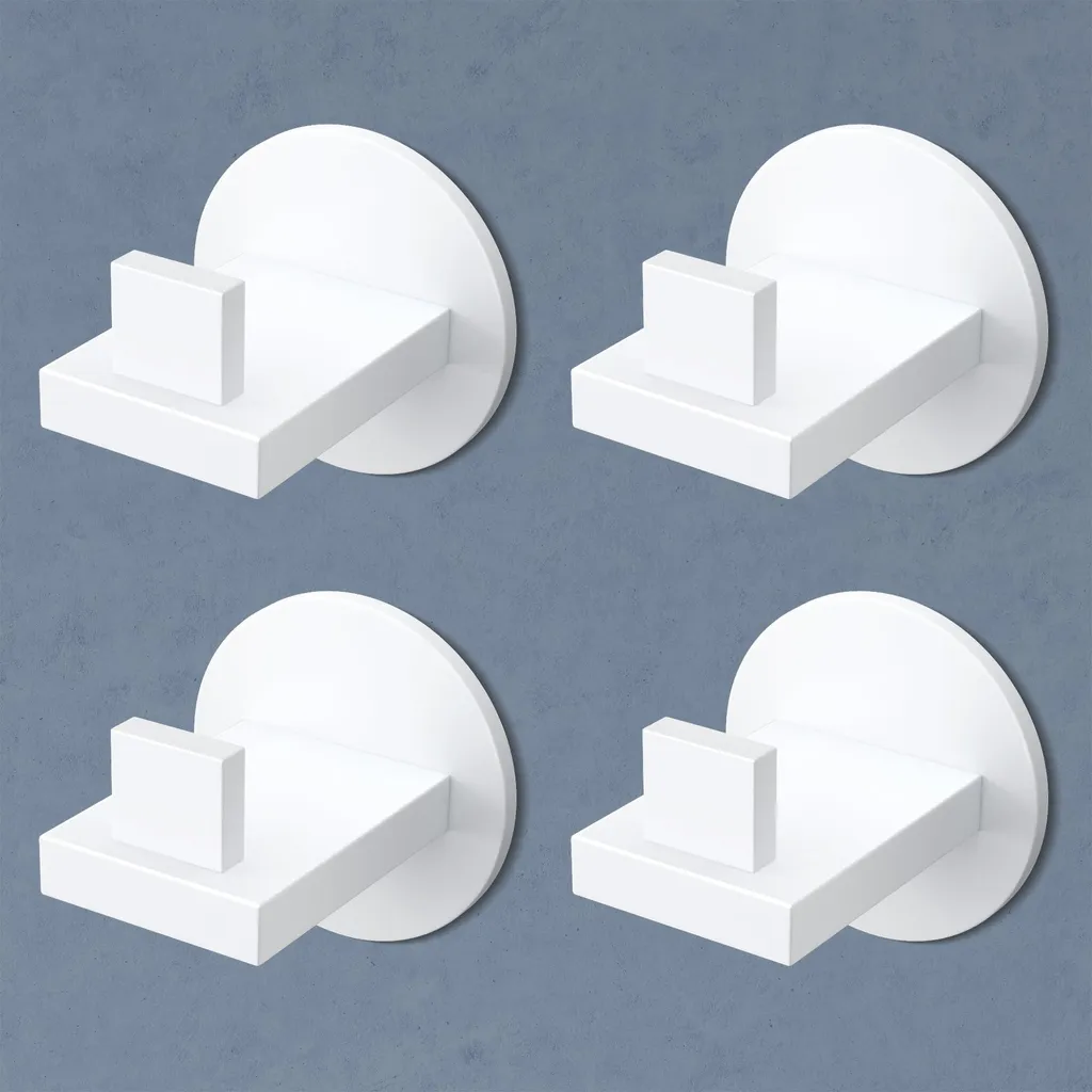 Patère Murale Ovale en Acier Inoxydable Lot de 4 Crochets de Cuisine