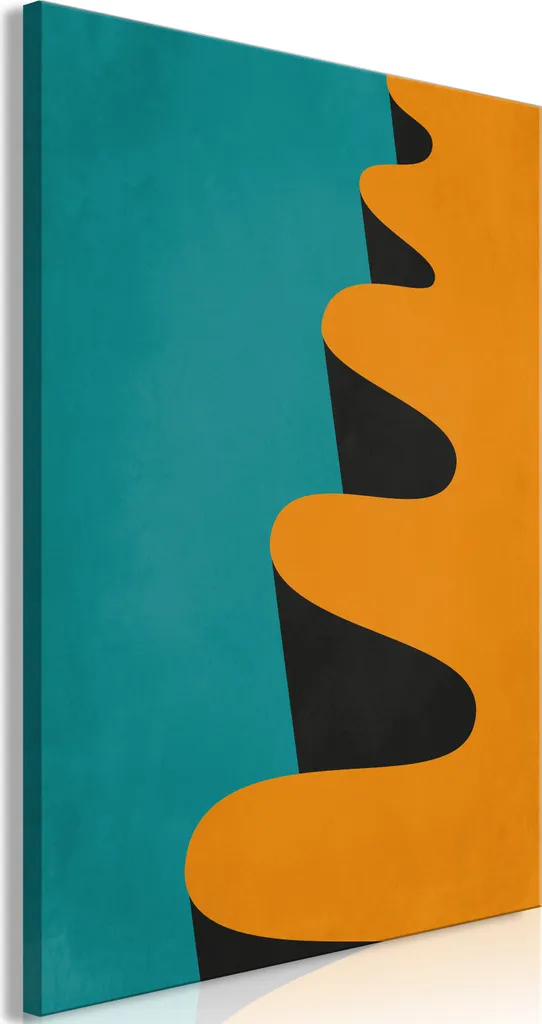 Decorazione Onda Arancione su Tela 40x60 | Arte Astratta Italiana