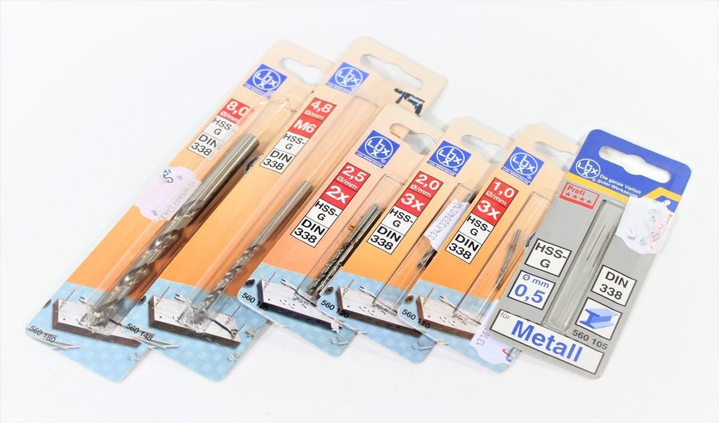 LUX HSS-G Spiralbohrer Set 6-tlg. ø0,5-8mm D...