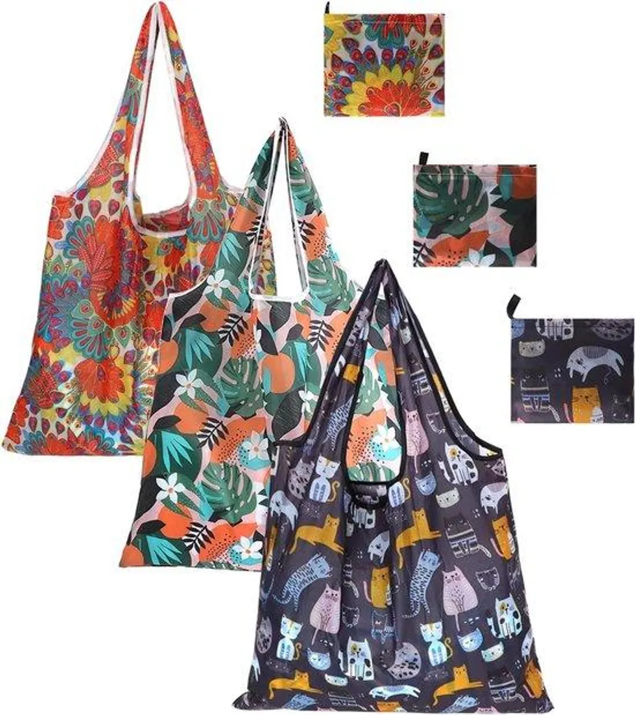 Fini le plastique avec nos 3 sacs de courses pliables et recyclables