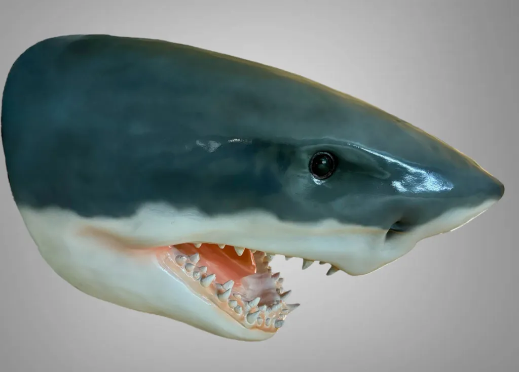 Statue de requin 85cm en résine - Décoration murale marine haut de gamme