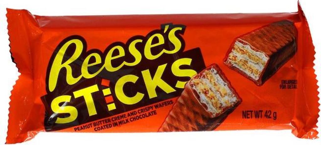 Reese´s Sticks Chocolate & Peanutbutter Chrispy Waffeln 42g Produktbild 