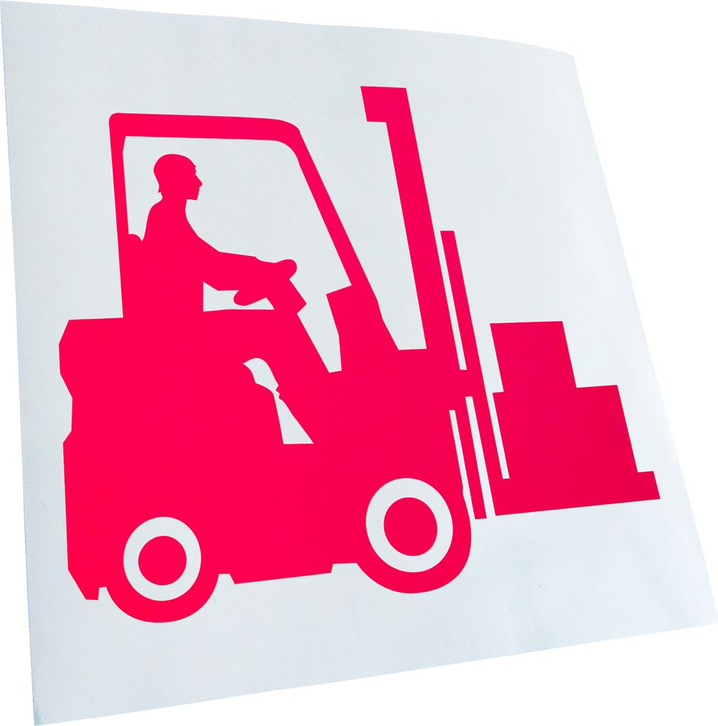 Kiwistar - Autoaufkleber - Hubstapler Gabelstapler Heckscheibenaufkleber - Aufkleber für Auto Kfz Fahrrad, LKW, Truck Mofa