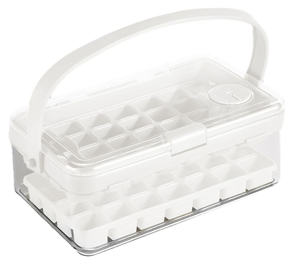Eiswürfelform mit Schaufel und Push-Release-Mechanismus, große Kapazität, Silikon-Eiswürfelform für Gefrierschrank, BPA-frei, lebensmittelecht...
