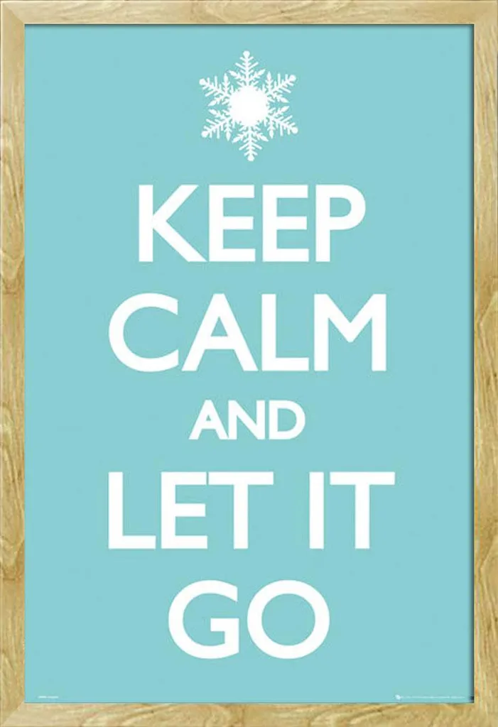 Poster Let it Go avec cadre Shinsuke interchangeable en MDF hêtre 61x91