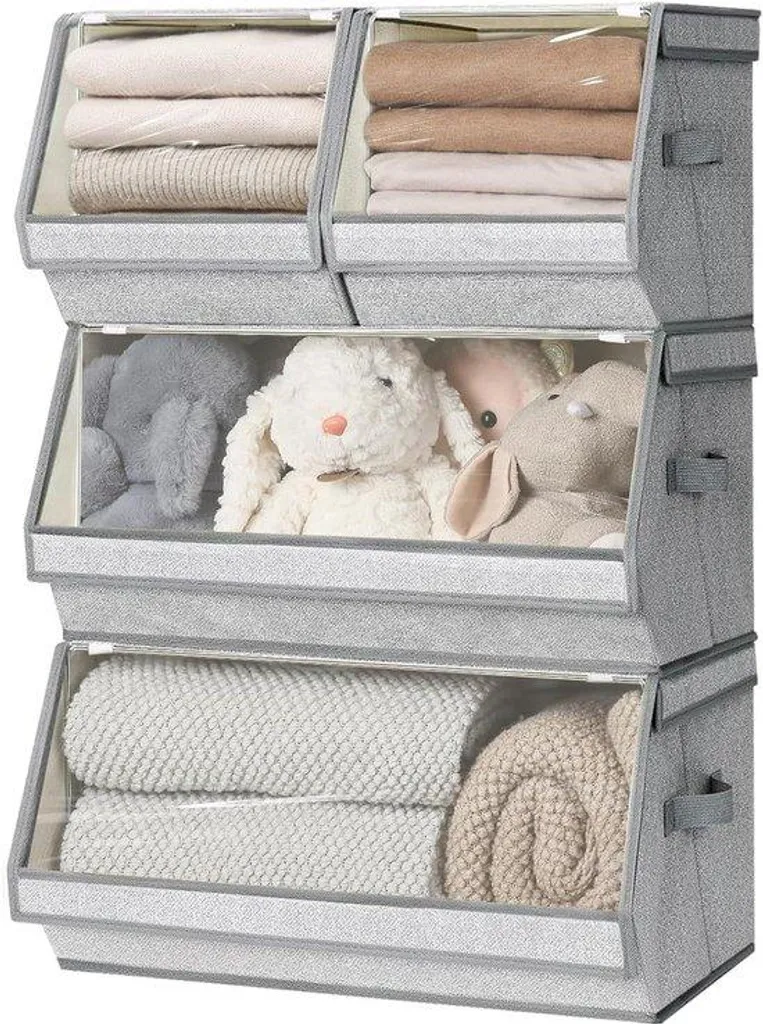 Armoire de rangement pliante grise avec couvercle - Modèle métallique