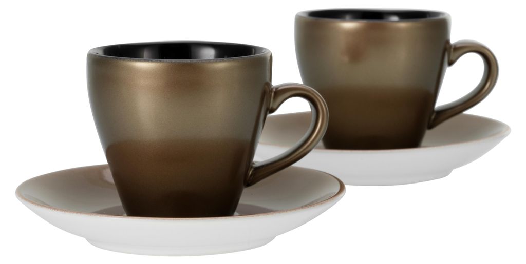 CreaTable, 25849, Golden Days Schwarz, Espressoset 4-tlg, Produktbild 