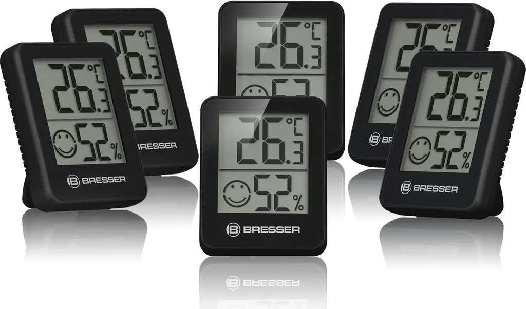 Indicateurs BRESSER ClimaTemp Hygro avec Capteurs Haute Précision x6