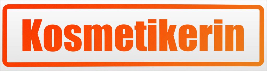 Kiwistar Kosmetikerin Magnetschild Schild magnetisch - 60cm Neonorange - Magnetfolie für Auto PKW Kfz