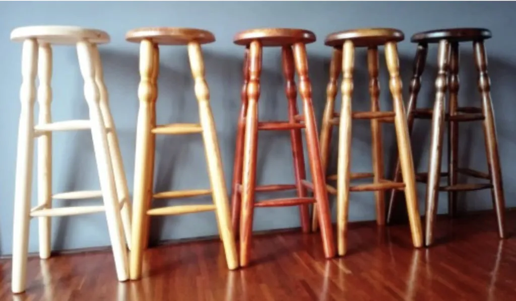 Chaise de bar 80cm : tabouret de comptoir design fixe avec dossier - 3