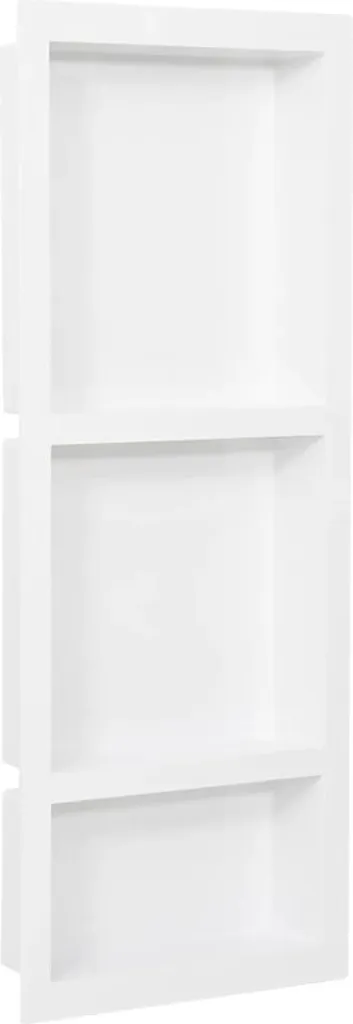 Nicchia Doccia 3 Scomparti Bianco Opaco 41x99x9 cm | The Living Store