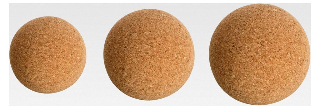Faszienball aus Kork 5 cm | Massageball für Triggerpunkttherapie, Yoga, Fitness und Pilates | Naturkorkball für Faszienmassage von Rücken, Schul...