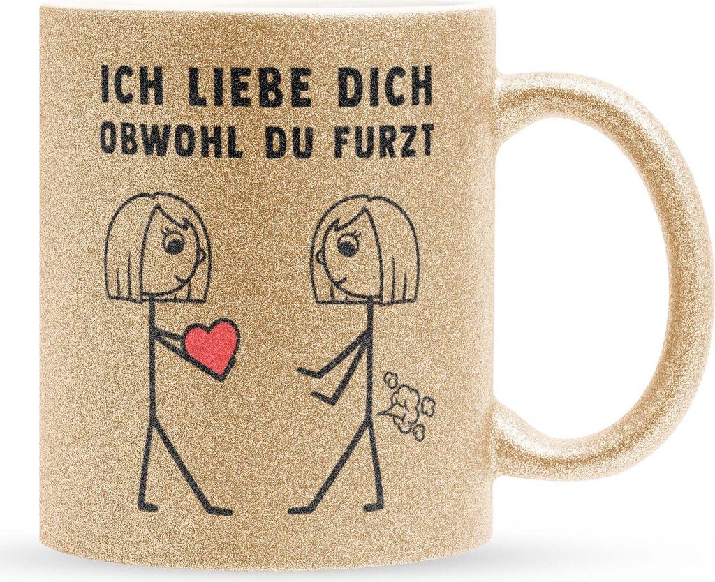 22Feels Glitzertasse Gold Lesbische Frau Geschenk Valentinstag Jahrestag Geburtstag Weihnachten Homosexuelle Ehe Gay Pride Month Queer LGBT Kaffeet...