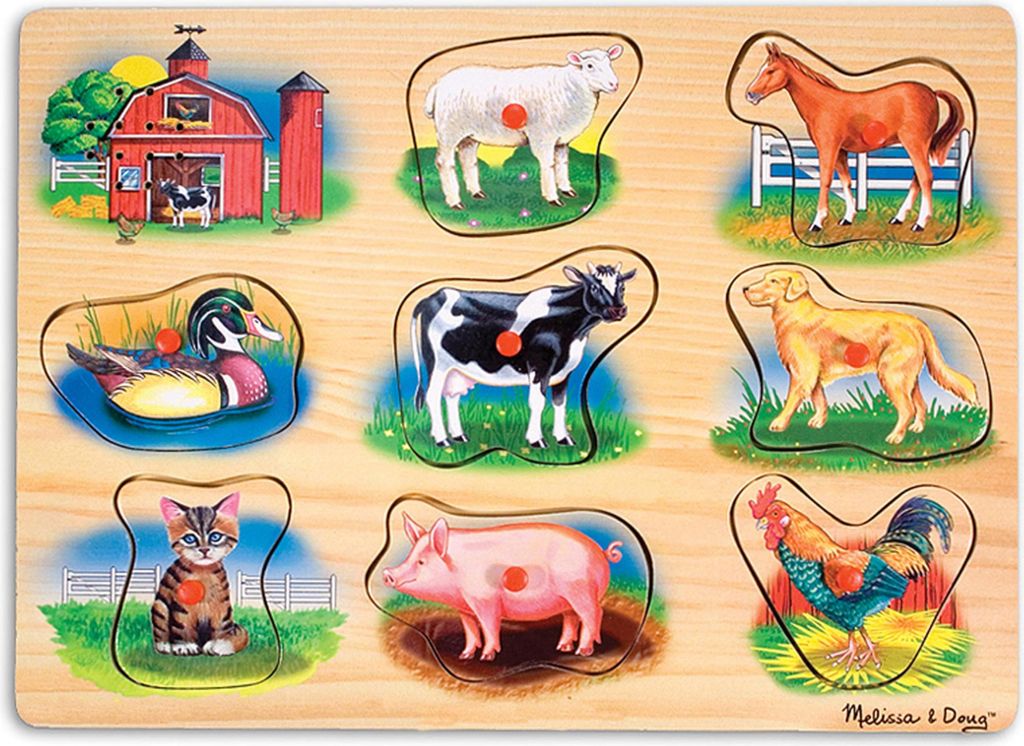 Melissa & Doug Soundpuzzle aus Holz - Bauernhof