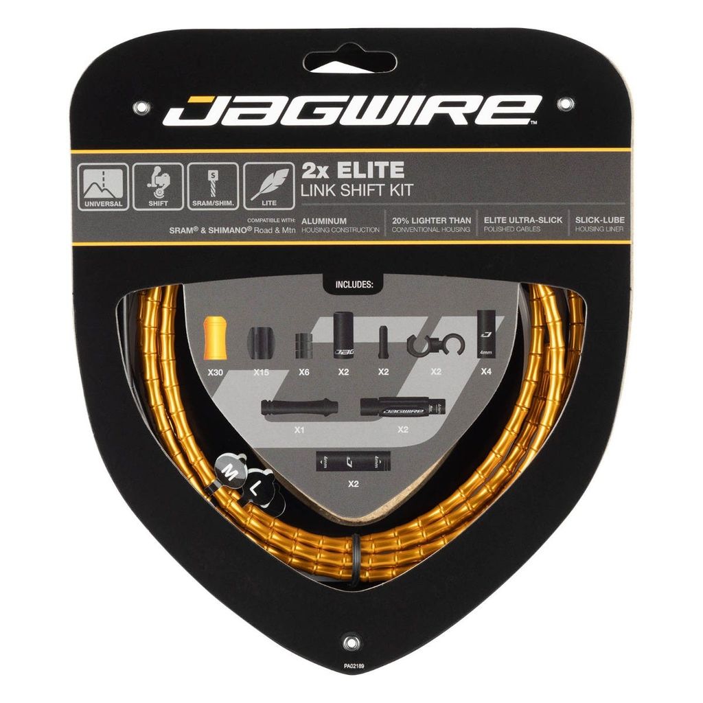 Jagwire 2x Elite Link Shift Kit – Gold